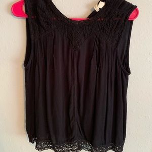 Black Lace Tank Top